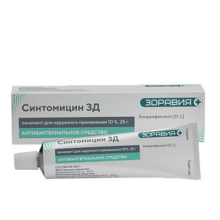Купить синтомицина линимент 10% 25г (зеленая дубрава) Синтомицина линимент 10% 25г (Зеленая дубрава)
