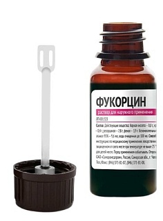 Купить фукорцин р-р с крышкой-лопаткой 10мл (москов фф) Фукорцин р-р с крышкой-лопаткой 10мл (Москов ФФ)