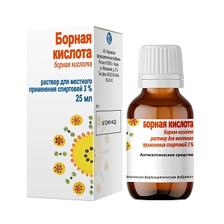 Борная к-та 3% 25 мл (Киров фф)