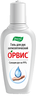 Орвис гель д/рук антисепт пл фл 100мл (Эвалар)