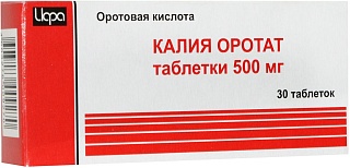 Калия оротат таб 500мг N30 (Ирбит)