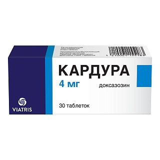 Кардура таб 4мг N30 (Пфайзер)