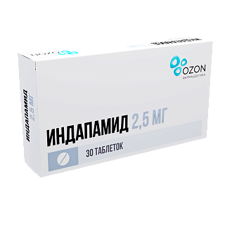 Индапамид таб п/о 2,5мг N30 (Озон)