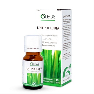 Цитронелла масло эфирн 10мл (Олеос)