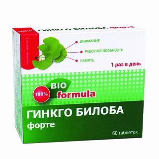 Гинкго Билоба Форте таб N60 (Инат-Фарма)