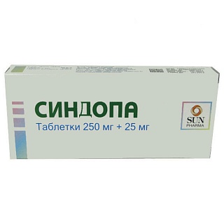 Синдопа таб 0.25 + 0.025 N50 (Сан фарма)